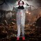 6' Clown Animatronic, Red Haired Life Size Outdoor Halloween Decoration with Motion Activated Sound & Light Up Eyes